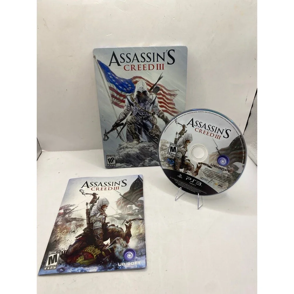 Assassin’s Creed 3 III Limited Edition Steelbook PS3 Game Complete w manual